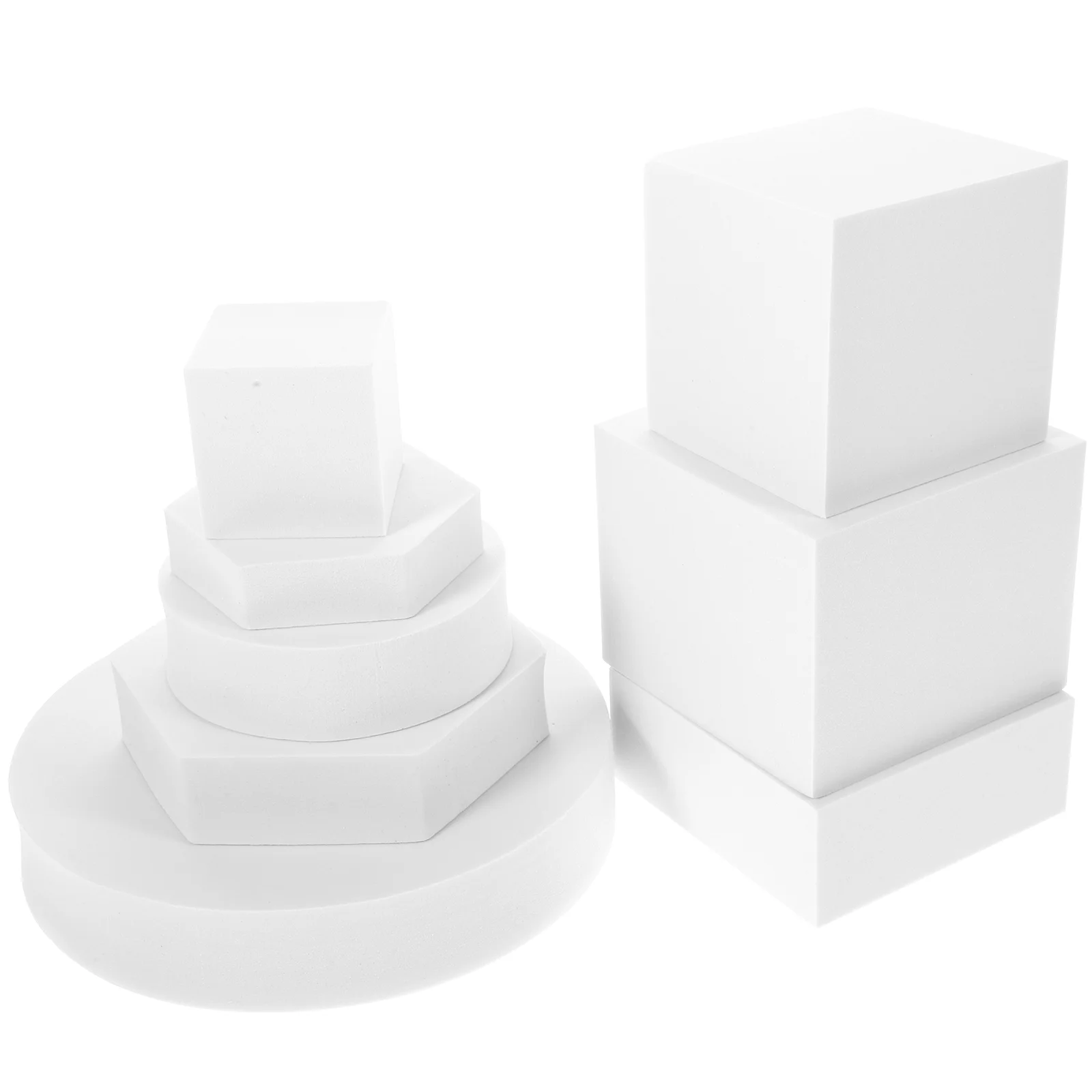 Product Geometric Three-dimensional Ornaments Photo Props for Jewelry Cube White Polymer Foam