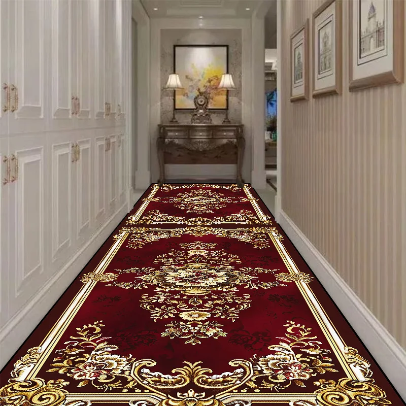 European Style Household Corridor Carpets Long Lobby Rugs Living Room Stairway Hallway Luxury Floor Mat Aisle Entrance Door Mats