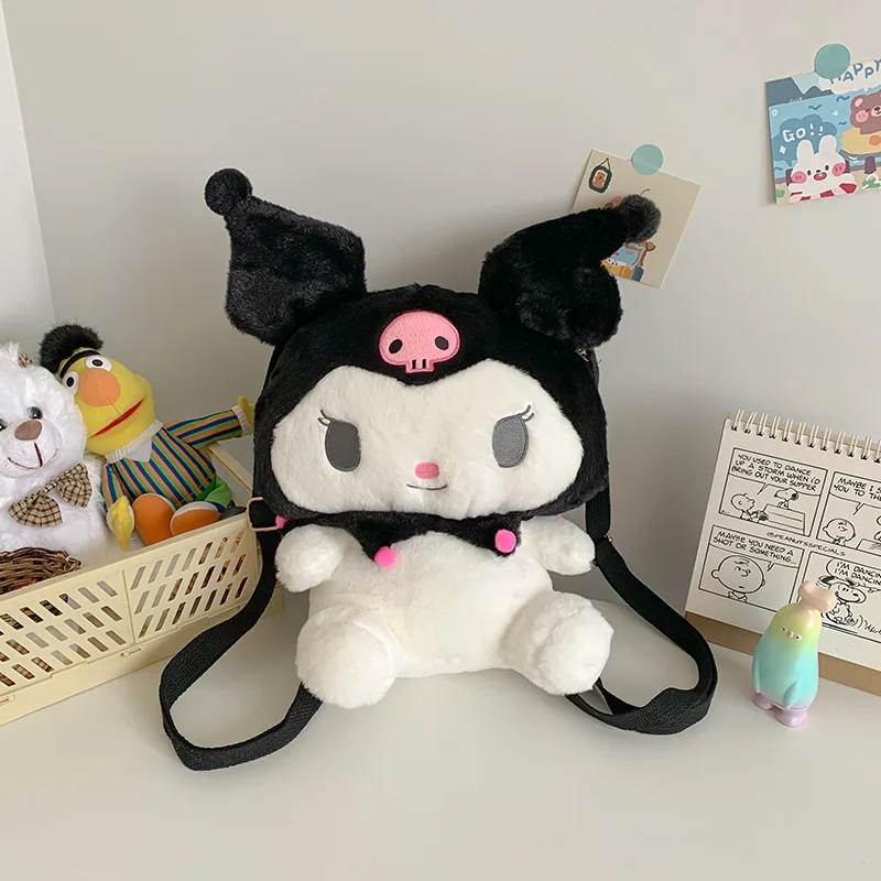 Grote Sanrio Pluche Rugzak Schattige Cinnamoroll Pluche Pop Mijn Melodie Tas Cartoon Kawaii Kulomi Pluche Tas Cadeaus Voor Kinderen Meisjes