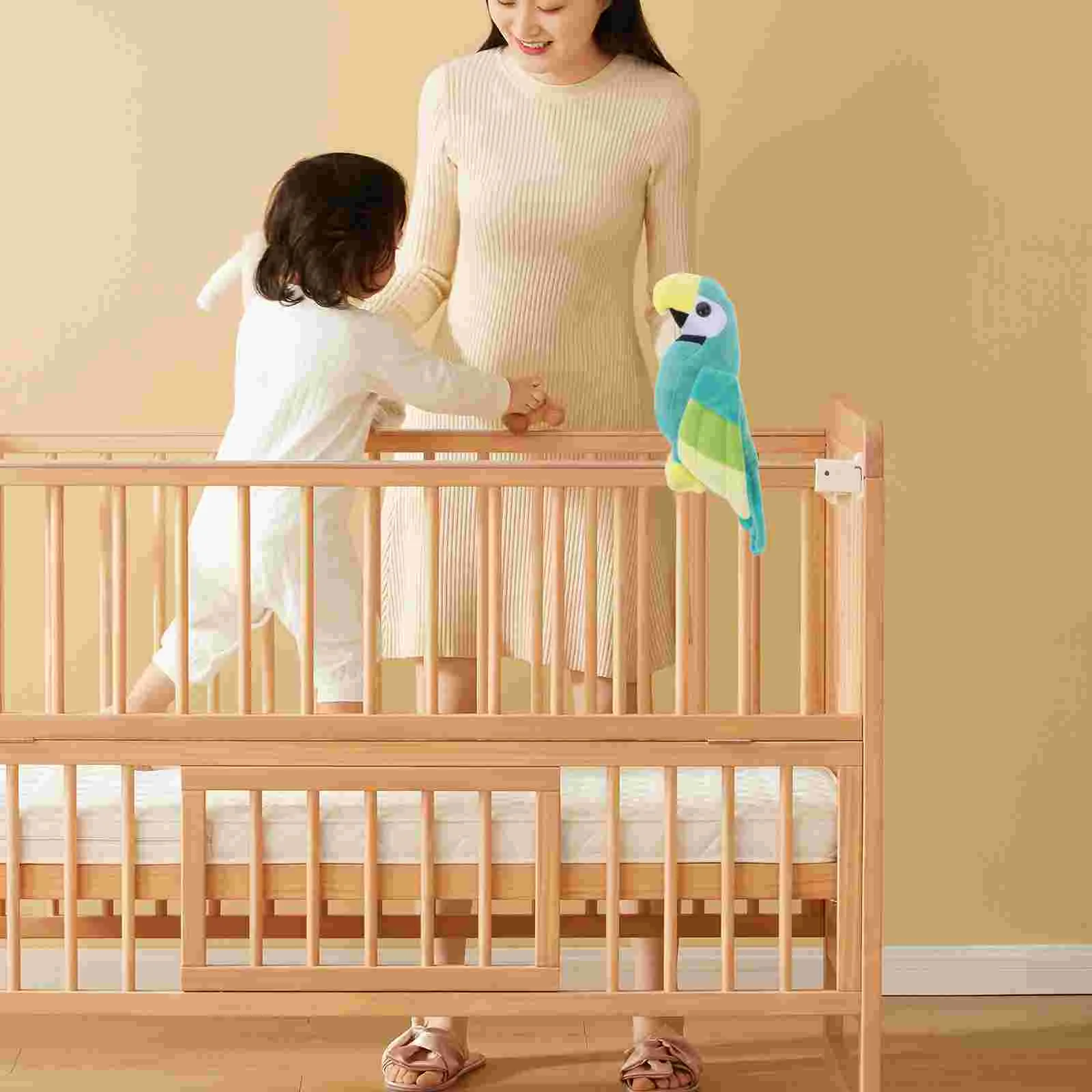 Animaux en peluche pour bébés, oiseau en peluche, perroquet, jouets électriques pour tout-petits, bébé fille