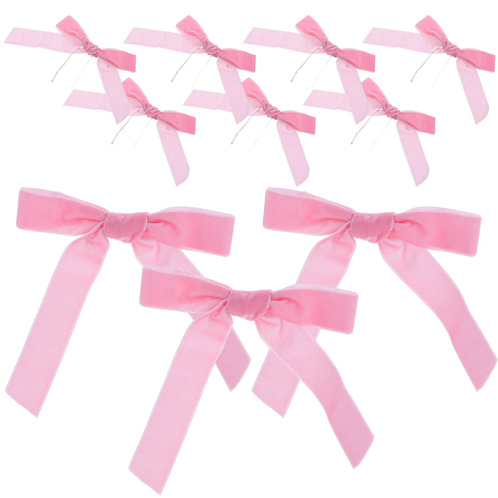 12Pcs Bow Drink Tags Fabric Ribbon Bowknot Drink Markers for Glasses Wedding Christmas Tree Holiday Decor Beverage Charms view 5