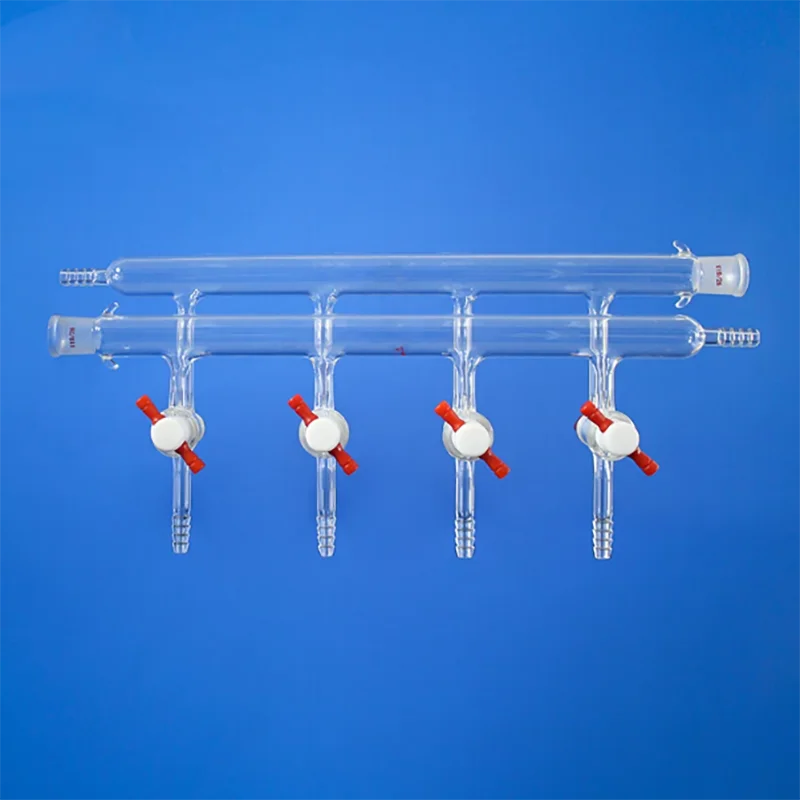 

1PCS Double-row tube vacuum gas distributor PTFE door 4/5/6 door laboratory vacuum device