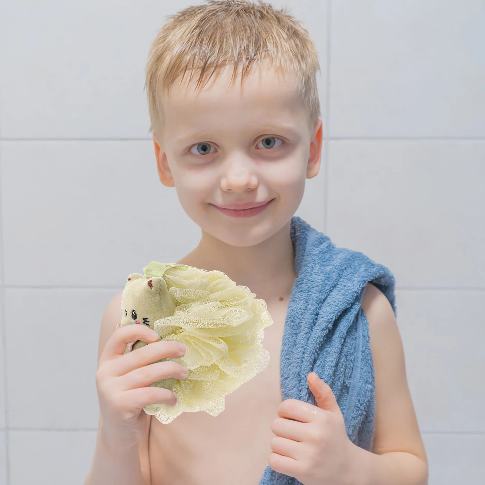 

2Pcs Body Exfoliating Bath Ball Soft Shower Loofah Sponge for Daily Skin Cleaning Kids Bath Time Fun Shower Loofah