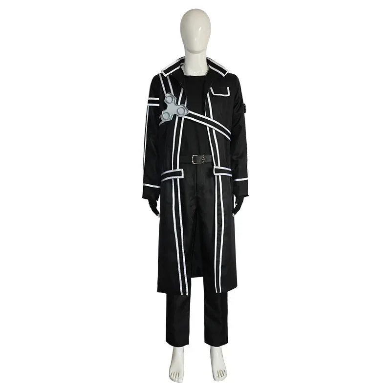 アニメソードアートオンライン桐ヶ谷和人コスプレ衣装キリトウインドブレーカージャケットコートパンツ制服スーツハロウィンコスチューム