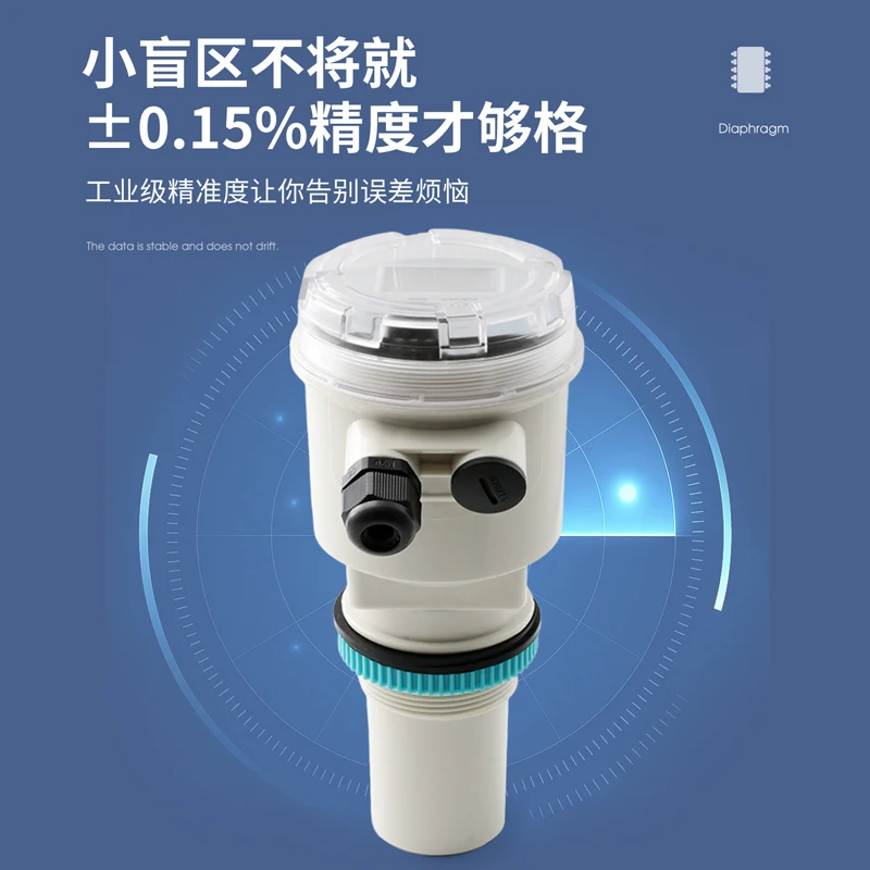Ultrasonic Level Sensor Integrated Water Level Controller Corrosion-Resistant Transmitter Display for Liquid Level Measurement