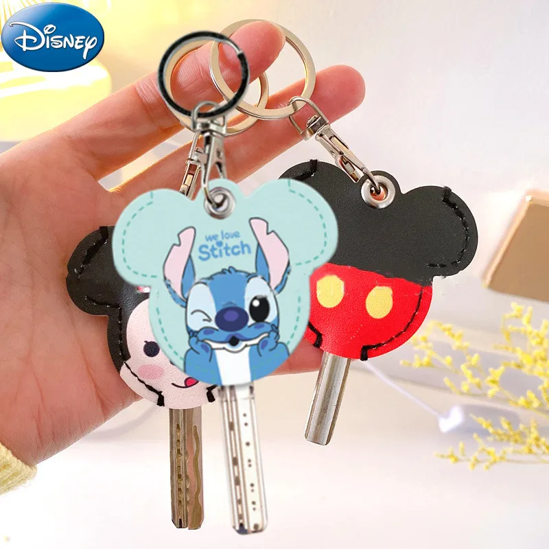 Set kunci Disney Stitch Anime pvc Set kunci lucu Mickey Minnie kunci kartun lembut gantungan kunci Dekorasi liontin mainan anak-anak hadiah ulang tahun