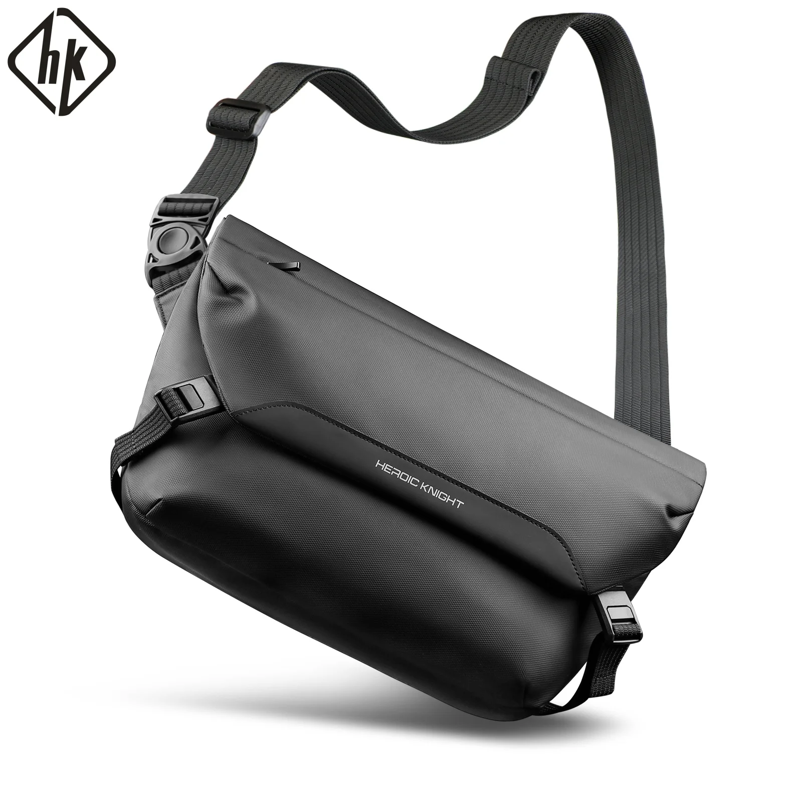 

HK Minimalist Crossbody Bag for Men Waterproof Shoulder Messenger Bag Lightweight Sling Pack Casual Travel Chest Bag Shool Bag