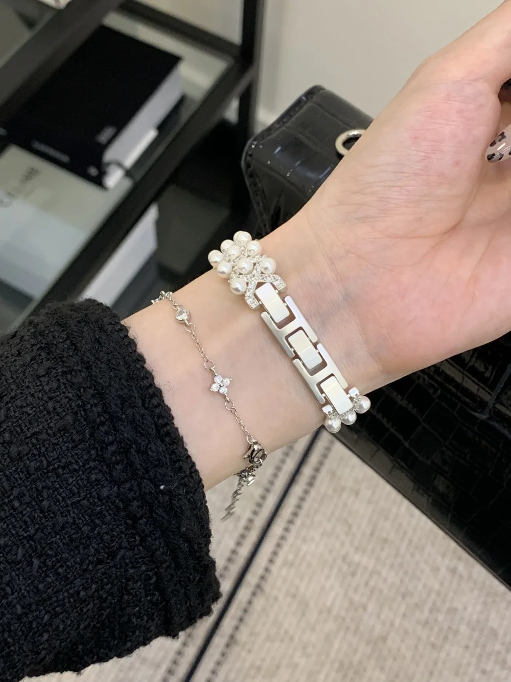 Роскошный ремешок с жемчугом и бриллиантами для IWatch Ultra 10 9 8 7 6 5 4 Женский ремешок с жемчужным браслетом для часов 38 40 мм 41 мм 42 мм 45 мм 46 мм 49 мм