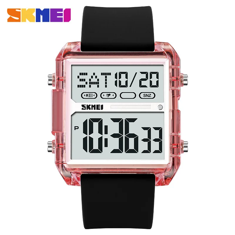 Skmei Cross-Border Foreign Trade Watch Men's Multi-Functional Electronic Watch Waterproof Luminous Square Electronic Watch Men