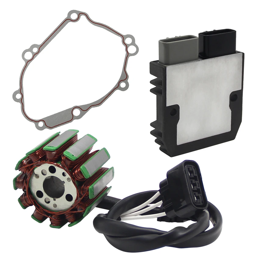 

For Yamaha FZ1 FZ8 N NA SA S FZ8-SA 5VY-15451-00 2D1-81410-01 Motorcycle Stator Coil + Regulator Rectifier + Stator Cover Gasket