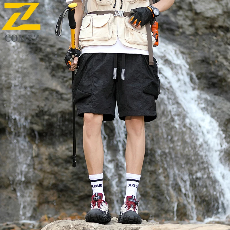 

Новинка 2023 года, мужские шорты, быстросохнущие, дышащие, легкие, спортивные шорты с большим карманом, с эластичной резинкой на талии, шорты для кемпинга и пешего туризма