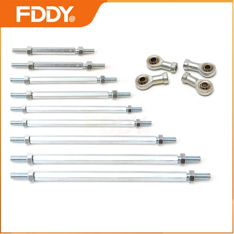 

Комплект рулевых тяг FDDY (1 пара) 240/250/260/270/280/300/315 мм, 8 мм, с шаровыми опорами, для детских электрических квадроциклов, картингов и багги 49 куб. см