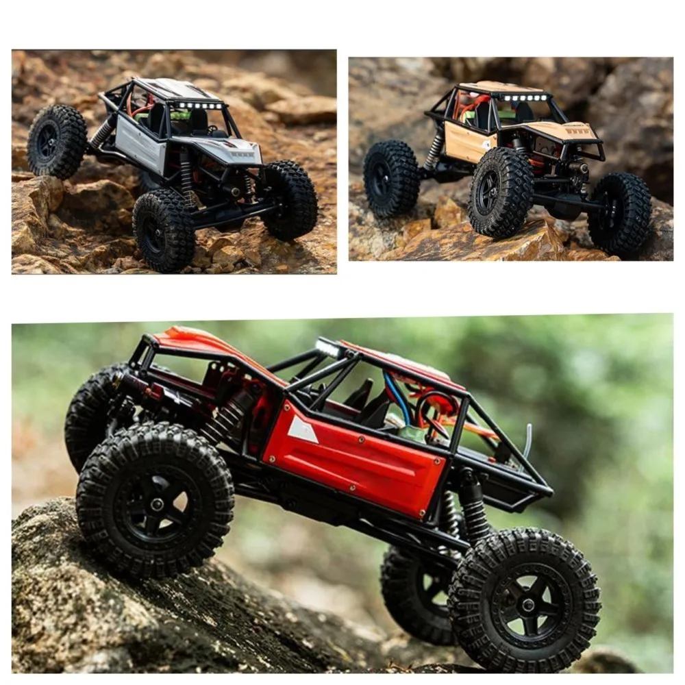 1/18 RC تسلق سيارة 4WD التحكم عن بعد على الطرق الوعرة مركبة RTR روك الزاحف C8808 370 نحى المحرك 20A أضواء ESC