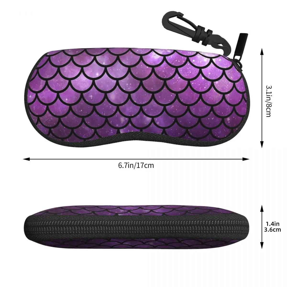 حورية البحر ذيل الأرجواني شل نظارات حالة النظارات الشمسية الواقية مربع النساء الرجال لينة النظارات حقيبة الحقيبة