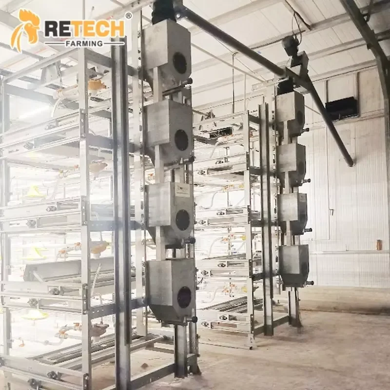 Full Automatic Livestock Machinery for Philippines 3-4 Tiers H Type Broiler Harvesting Chicken Cage for Poultry Farming