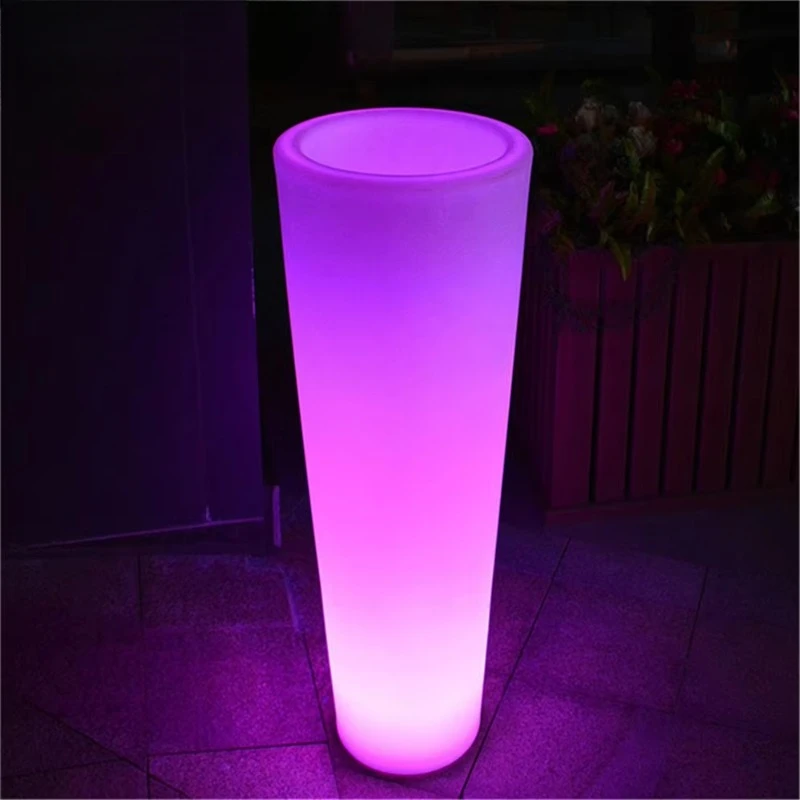 

Waterproof IP54 outdoor home decoration light vase led light flower pot exhibition luminous multicolored flower pot