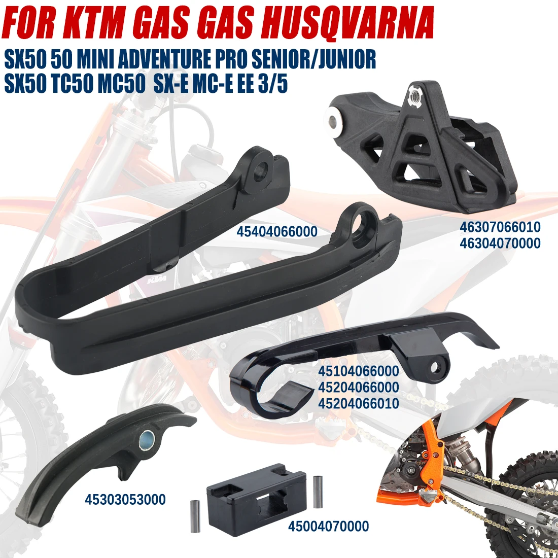 Motorrad-Kettenschutzführung für KTM SX 50 50SX Mini Junior Senior Adventure Husqvarna TC50 Mini Gas Gas MC50 SX-E MC-E EE 3/5