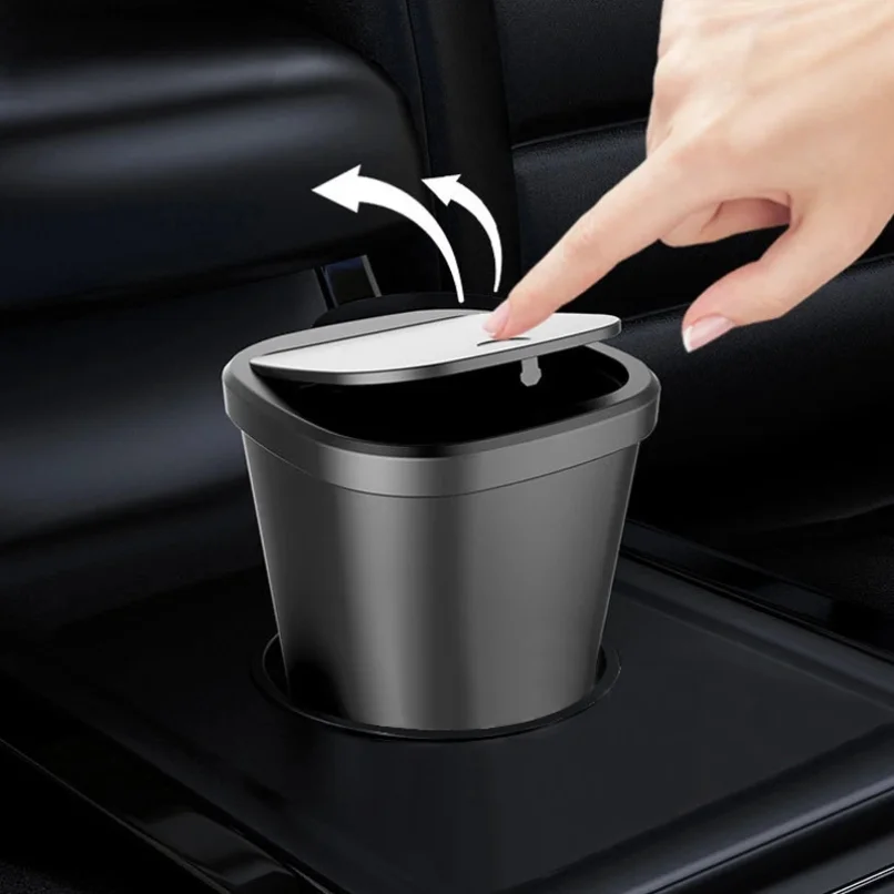 

EAFC 650ML Car Garbage Bin Ashtray Dust Case Holder Click Open Cover Car Trash Can Auto Organizer StorageHolder Click Open Cover
