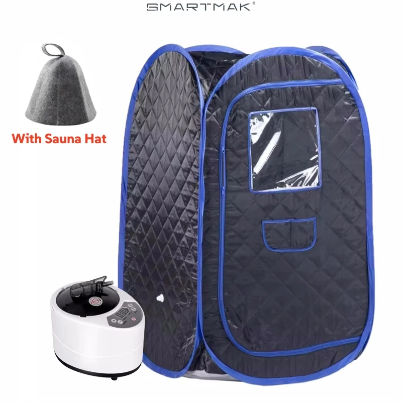 Sauna a vapor portátil, corpo inteiro, spa doméstico pessoal, barraca de sauna dobrável com gerador de vapor de 3L e 1000W