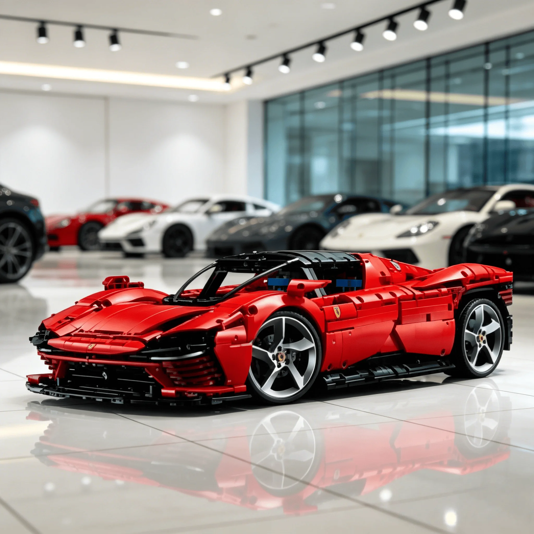 1:8 Large Red Performance Sports Car Model Realistic Roadster Creative Party Gift Collectible Ornament for Hobby & Racing Fans - view 5