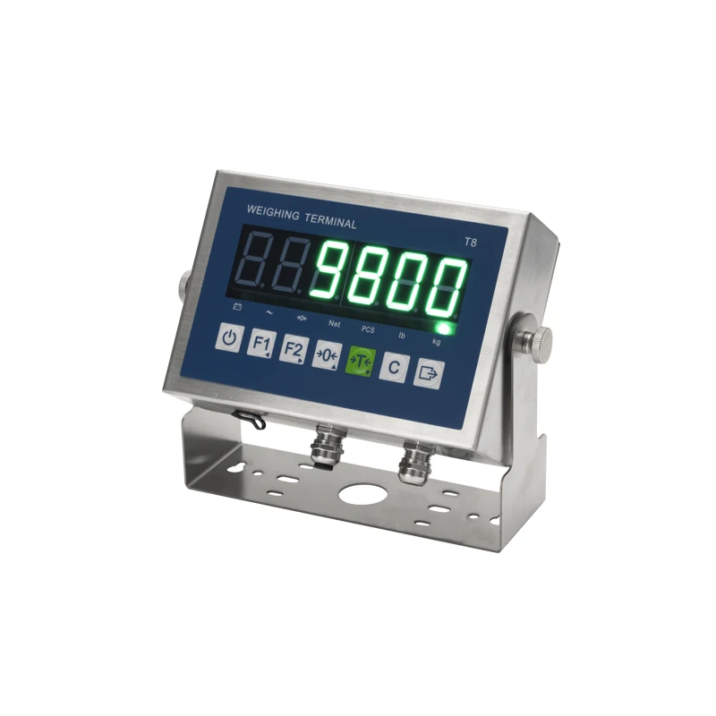 T8 IP66 Waterproof Electronic Platform Scale Indicators RS232 Platform Balance Indicator LED Bench Scale Indicator