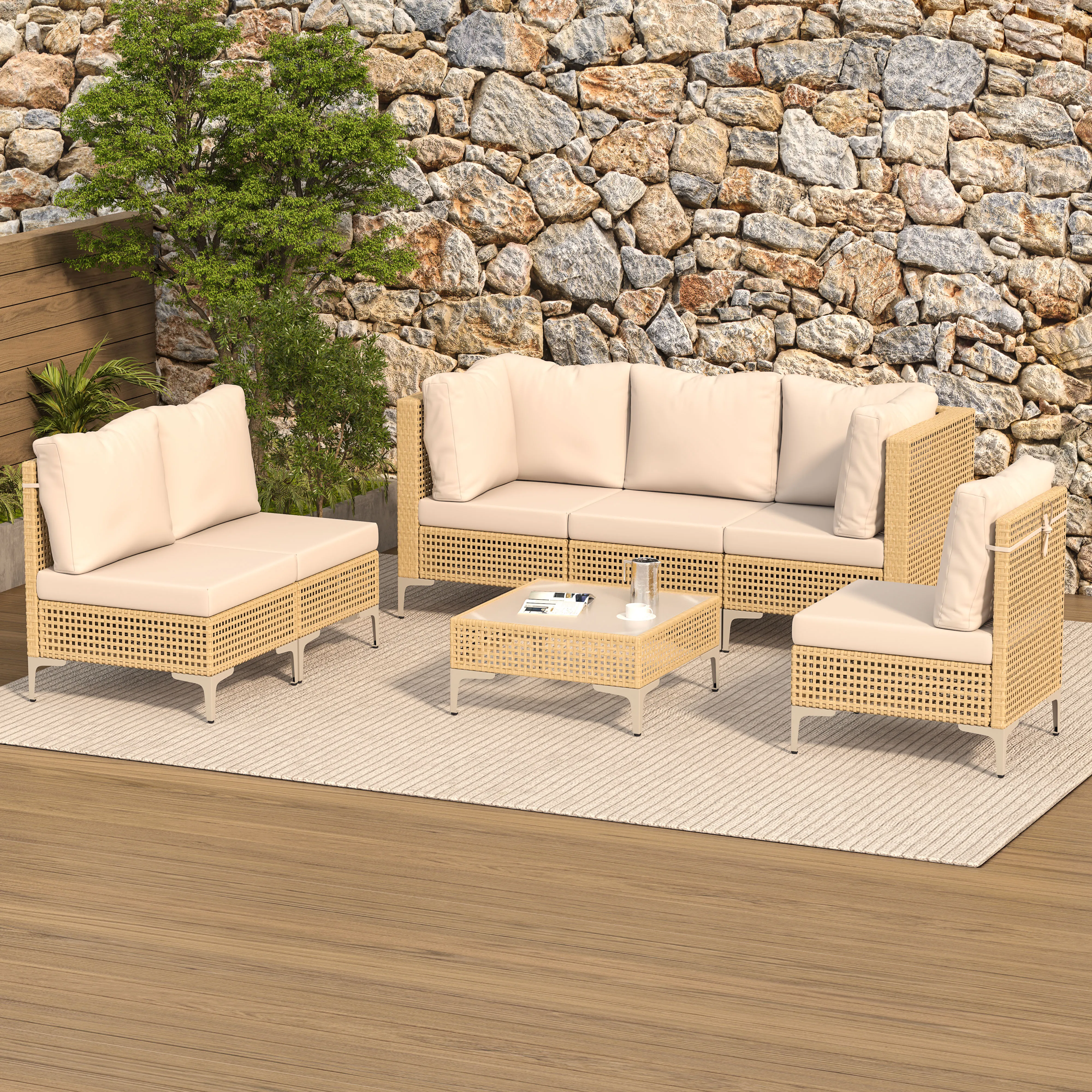 Outdoor Furniture From China - Бохо-комплект уличной мебели для патио с