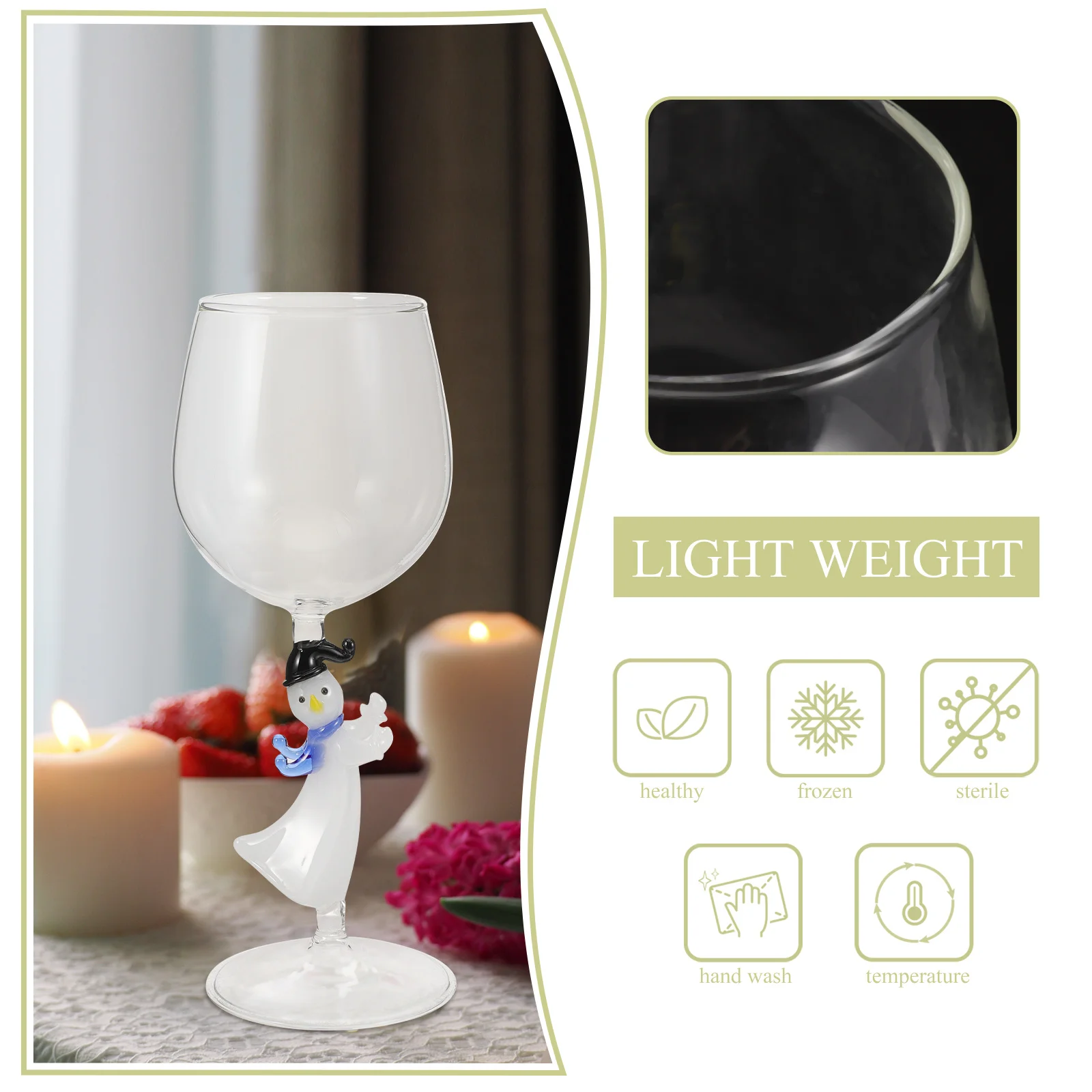 

Christmas Wine Glass Snowman Base Party Goblet Creative Cocktail Glasses Xmas Wine Cup Drinking Glass Party Goblet