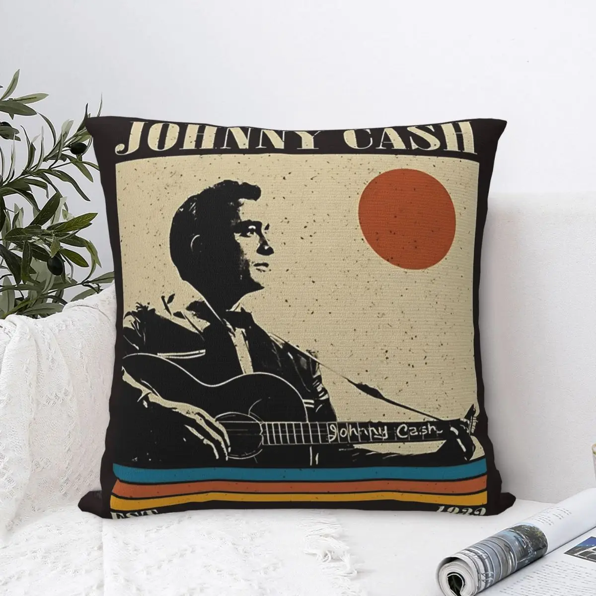 The Retro Johnny Cash Photo Gift Pillow Cover Novelty Pillow Case For Office Car Home Cushion Cover Square Pillowcases