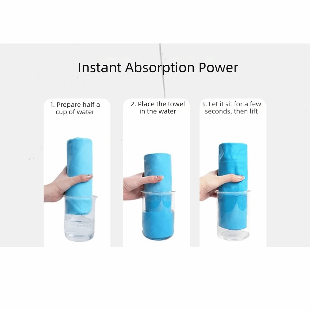 

Быстросохнущее спортивное полотенце из микрофибры, супервпитывающее, с мягкой текстурой, впитывающее полотенце для плавания, портативный дизайн, удобное в использовании