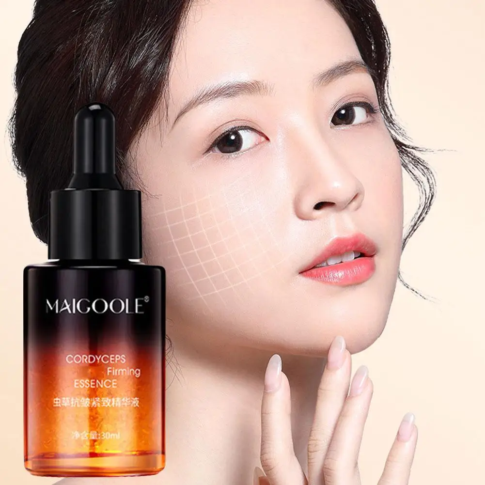 Serum Cordyceps 30ml, Essence Pengencang Kulit Pelembab Perawatan Korea F7q1