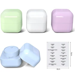 1pcs 30ml/50ml Macaron Square Refillable Bottles Face Cream Lotion Jar Plastic Empty Cosmetic Pot Travel Plastic Cosmetic Pot