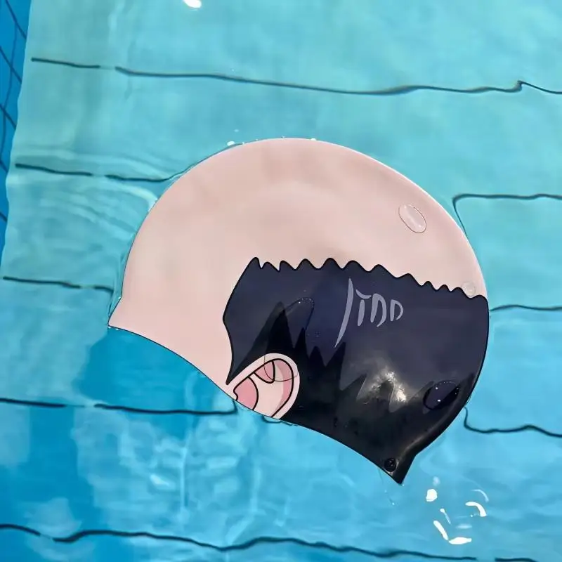 Mediterranean Print Bald‑Head Polyester Swimming Cap Hat For Cosplay Pool Daily Sport Party Wear Accessories ****