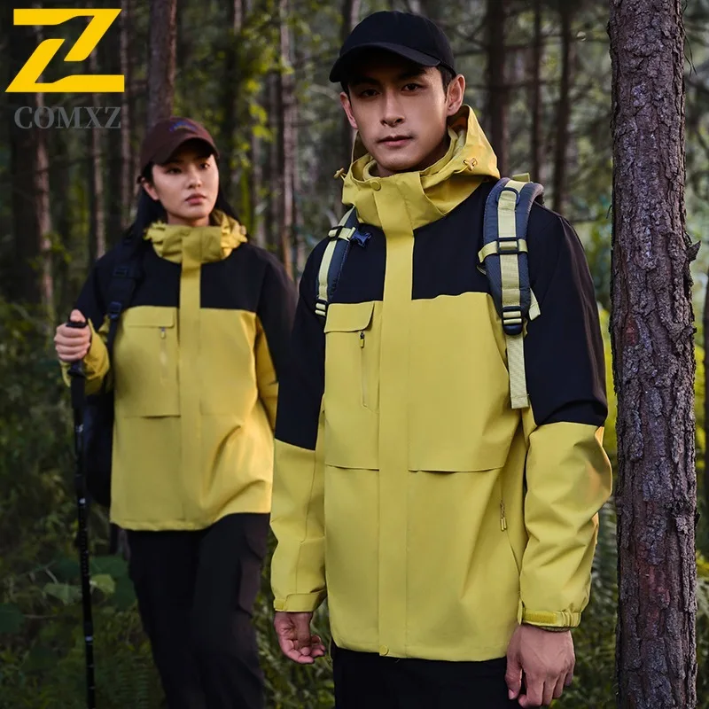 

COMXZ Premium Hooded Mens Jacket Mountaineering Windproof Warm Coat Casual Daily Style Comfortable Autumn New Mens Clothing