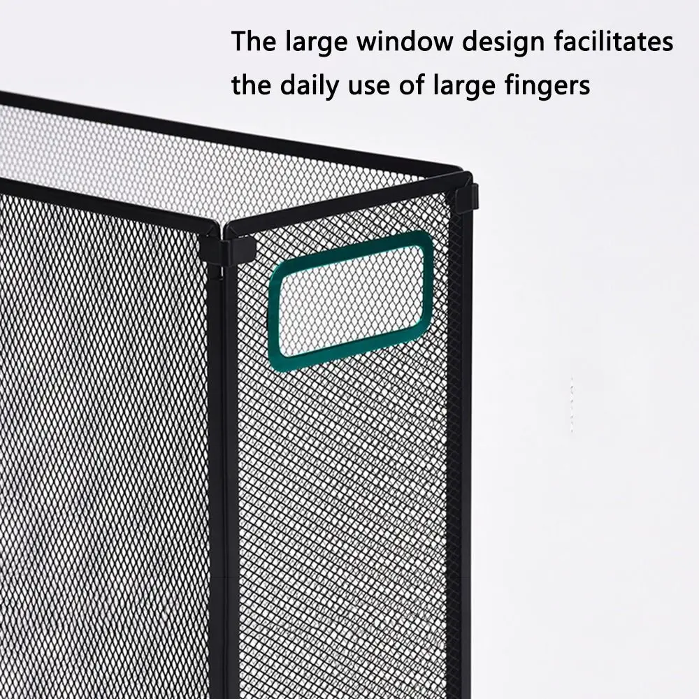 Mesh Metal Hanging File Folder Organizer Folders Not Included Detachable Office Filing Crate Antislip Foldable