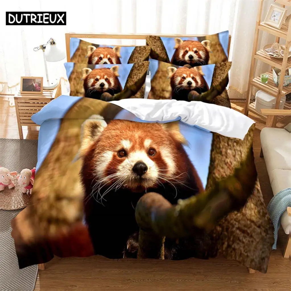 

Animals Bedding 3-piece Digital Printing Cartoon Plain Weave Craft For North America And Europe Bedding Set Queen