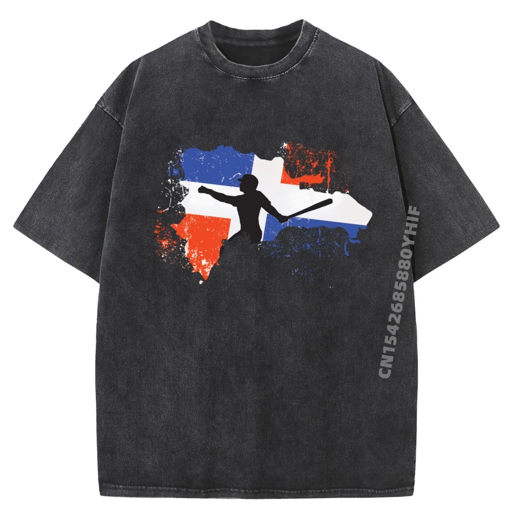 

Флаг Доминиканской Республики, карта, бейсбольная крутая уличная одежда, футболка, оригинальные мужские футболки, иллюстрация, стираная рубашка