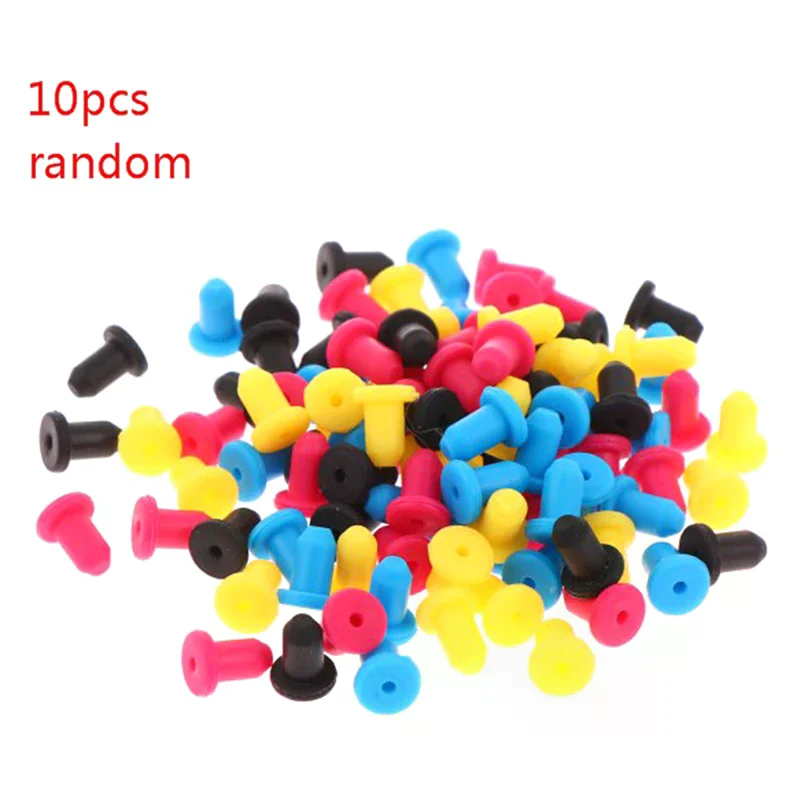 

10pc Random 4mm High Elastic Refitting Tool Ink Cartridge Fixed Printer Accessories Rubber Seal Silicone Plug