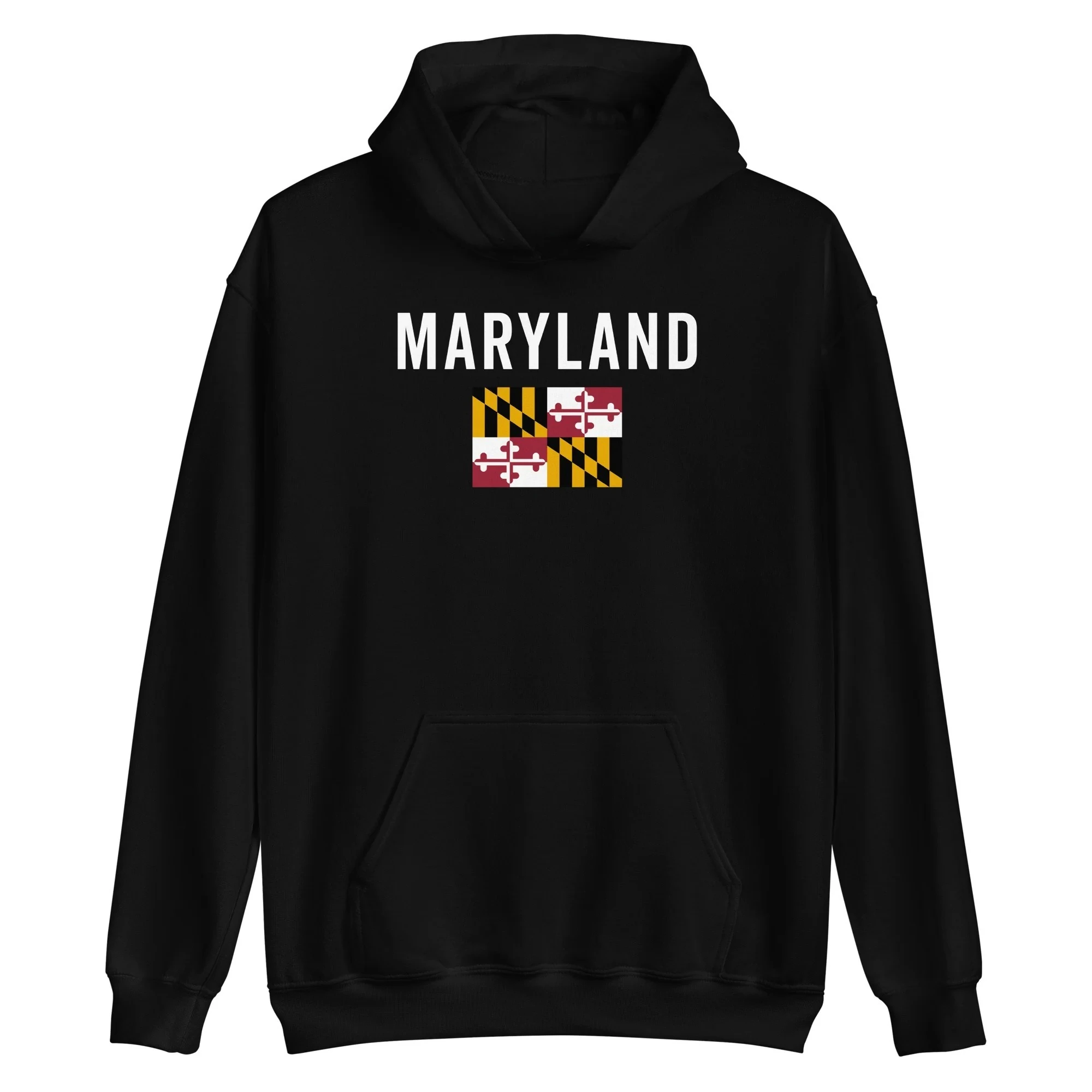 

Maryland State Flag Hoodie Men's and Women's Long Sleeve Sweatshirt Pullover Sportswear Men Clothing Y2k Tops Retro Streetwear