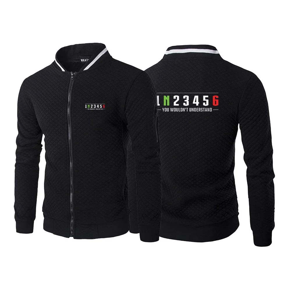 Biker 1n23456 Motorcycle 2023 Men's New Spring And Autumn Zipper Sweatshirts Stand Collar Casual Zipper Up Sweatshirts Clothing