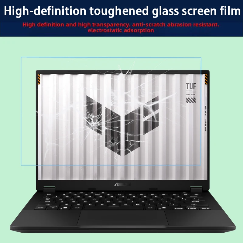 For ASUS TUF Gaming A14 2025/2024 Silicone keyboard film 14-inch 16:10 laptop screen film HD anti-blue toughened screen film