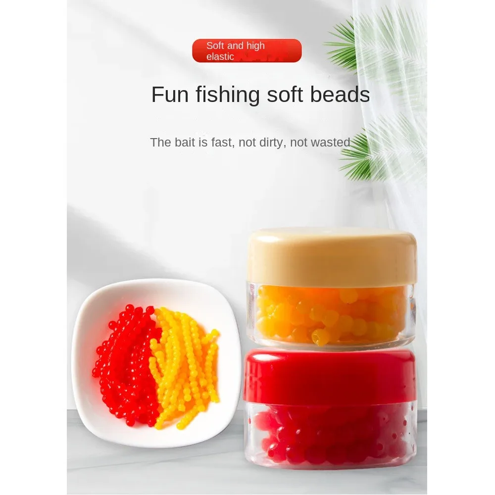 150/300 grains 4mm 5mm Fishing Jelly Bait Bubble Ball Fishing Tackle With Box Fish Egg Lure Fruity Fish food Flavor Beads