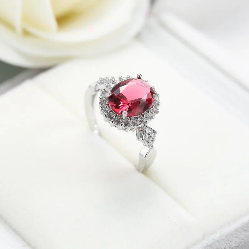 

Fashion Real Solid 925 Sterling Silver Ring Fashion Women Gift 5A Zircon Jewelry Brand Wedding Engagement Rings