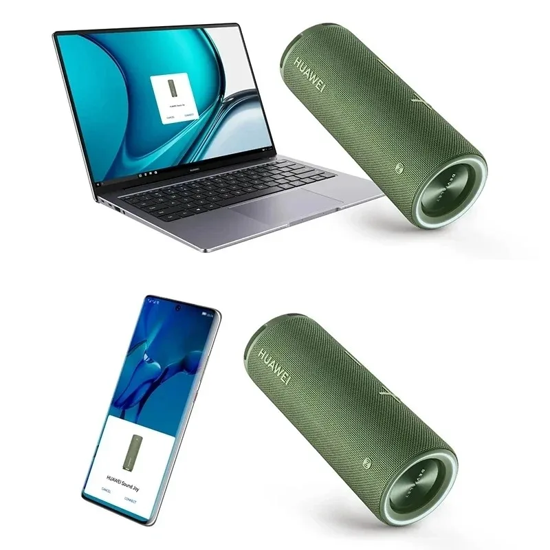 هواوي ساوند جوي مكبر صوت بلوتوث مكبرات صوت خارجية محمولة ذكية باس مزدوجة ستيريو لاسلكية عمر البطارية 26 ساعة