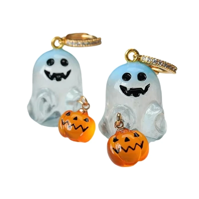 Halloween Pumpkin Specter Earrings Cuteness Festival Dangle Jewelry Alloy Texture Ear Jewelry Suitable for Themed Dropship