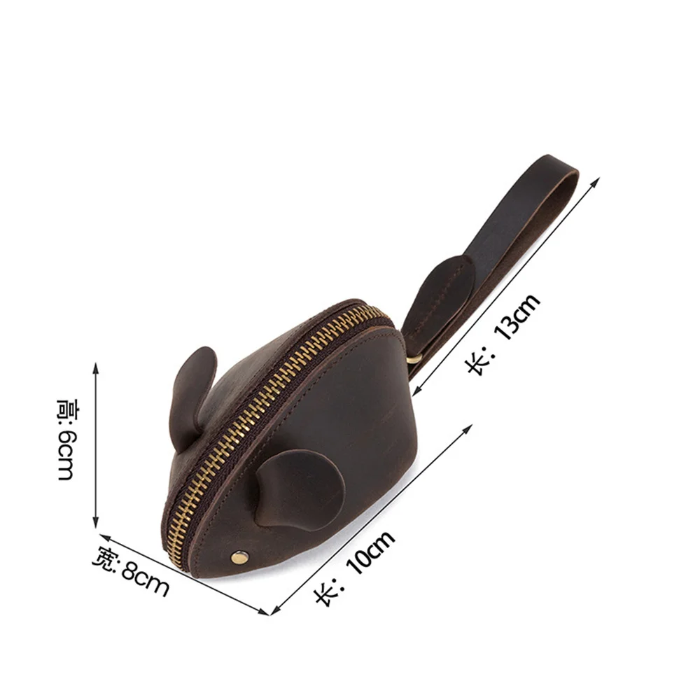 الكرتون ماوس على شكل مفتاح حامل الجلود محفظة نسائية للعملات المعدنية للنساء الرجال متعددة الوظائف المفاتيح المحفظة حقيبة سماعة الاذن عملة الحقيبة