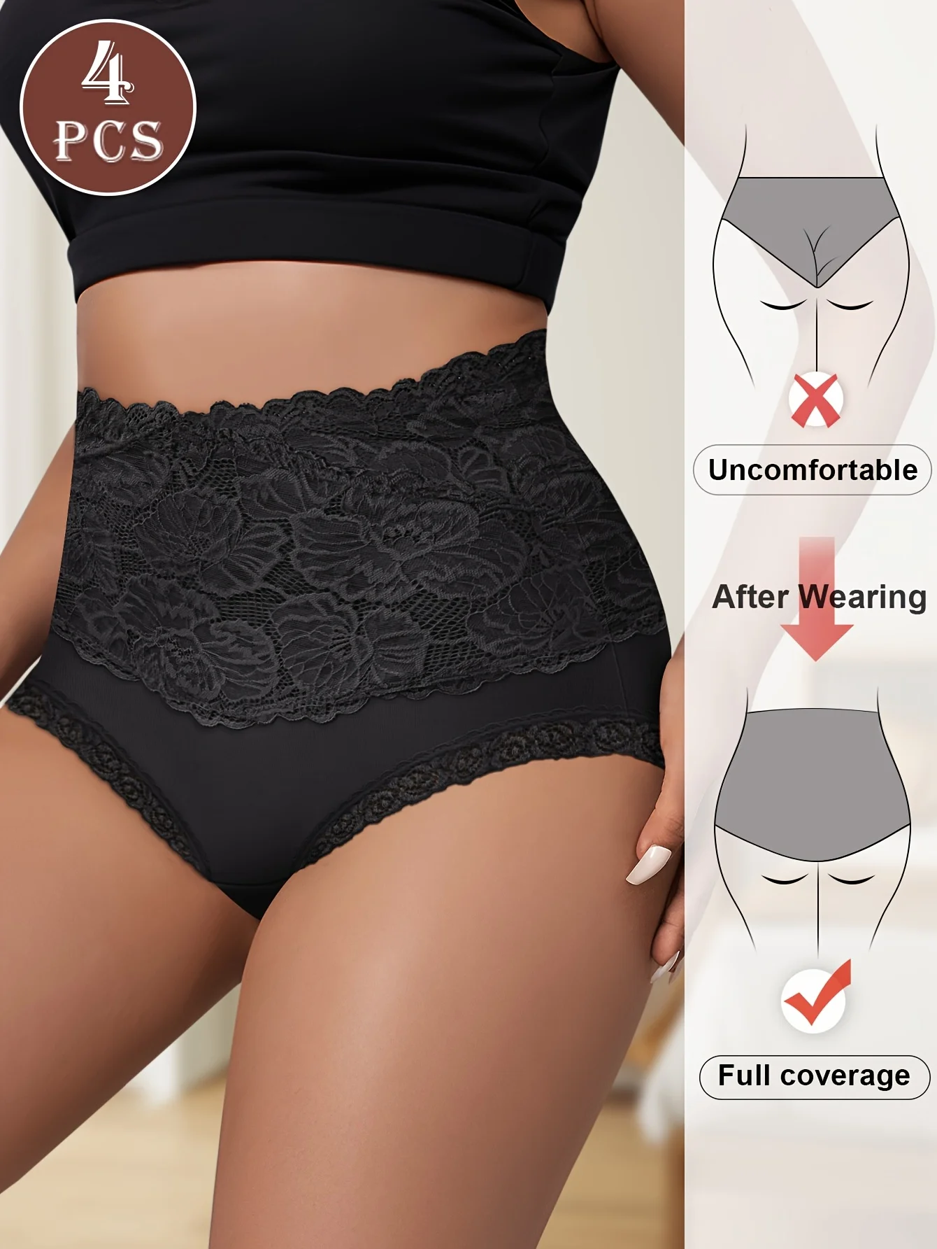 Thumbnail 4 - #10 Latest Womens Lace Trim Comfort Panties Updates