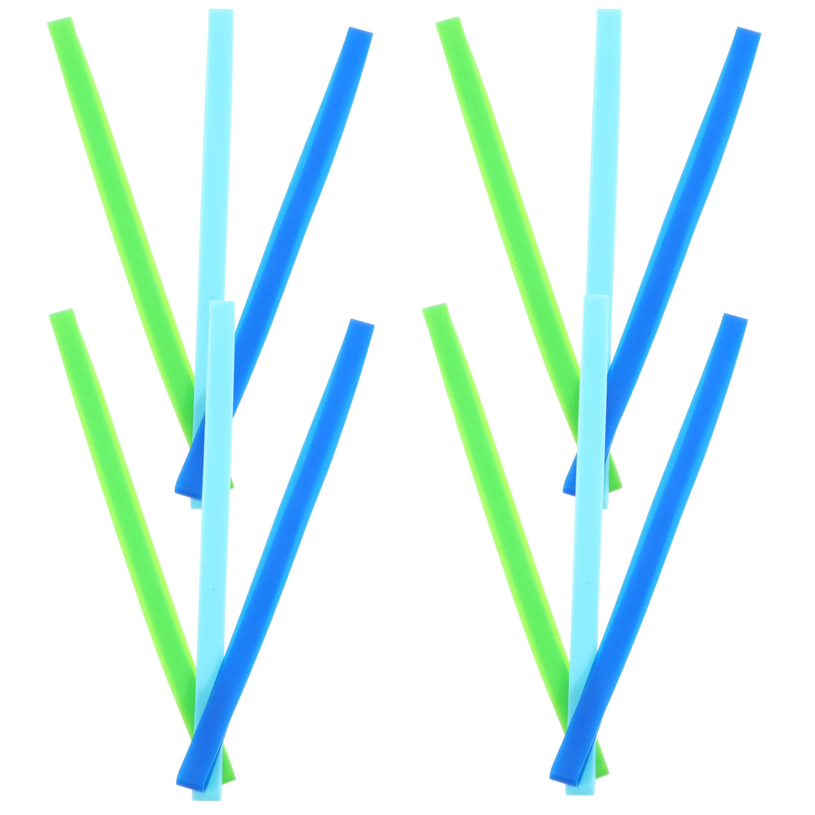 12 قطعة أربطة مرنة مسطحة من السيليكون 20 سنتيمتر صندوق غداء مرن تحديد الأشرطة بينتو اكسسوارات الأربطة المطاطية القوية لأجهزة الكمبيوتر المحمولة