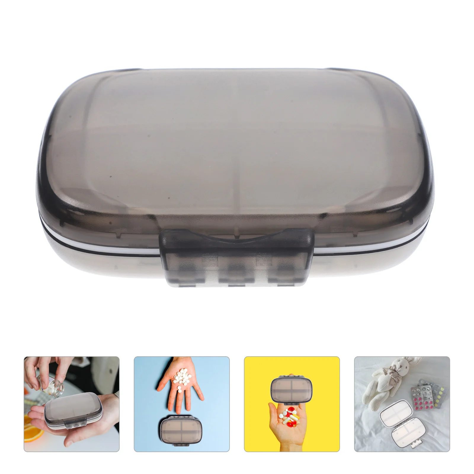

Compact Pill Organizer Travel Case ABS PP Material Safe Medical Use Ideal for Outdoor Activities and Trips Organizer