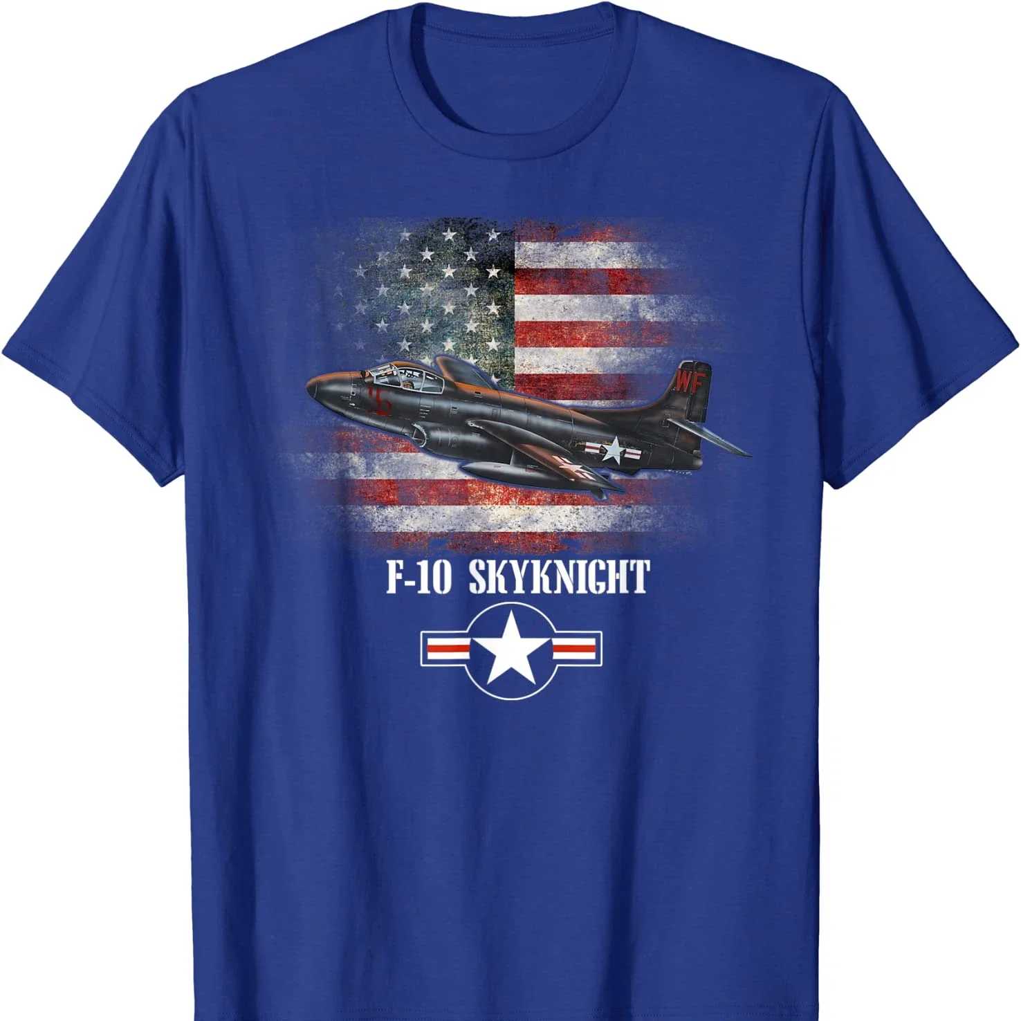 F3D/F-10 Skyknight Fighter American Flag Patriotic Gift T Shirt New 100% Cotton Short Sleeve O-Neck T-shirt Casual Mens Top