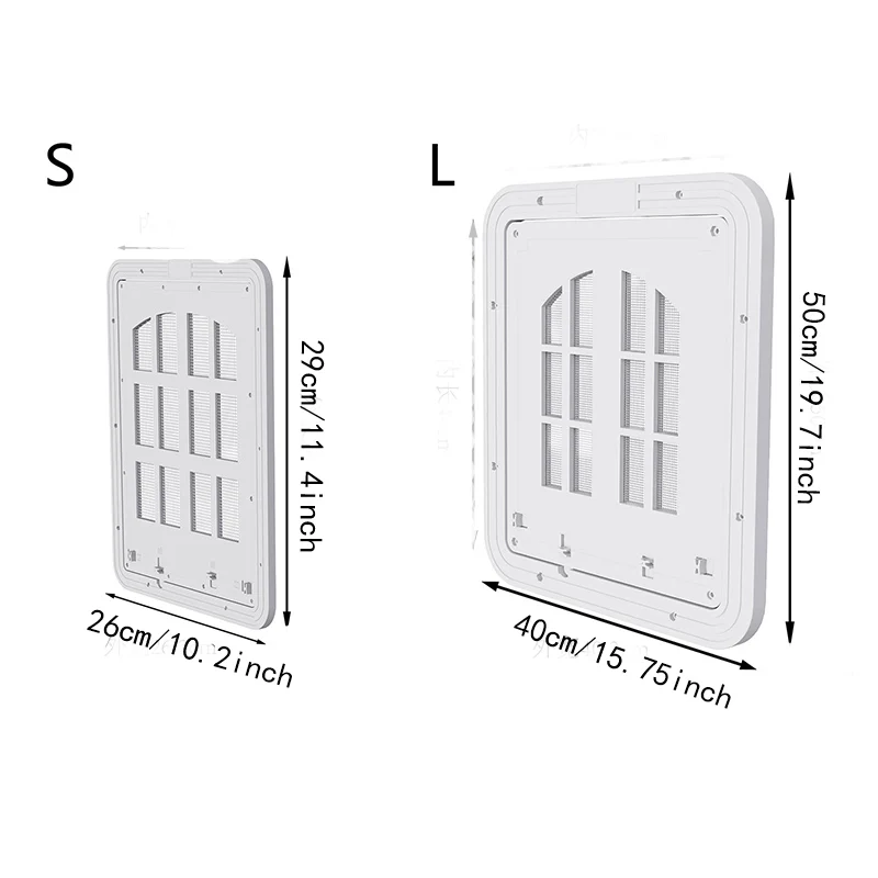Large Dog Screen Door Flap Opening Dog Door for Screen Door with 4 Entry Ways Self-Closing Pet Screen Door for Dogs Cats